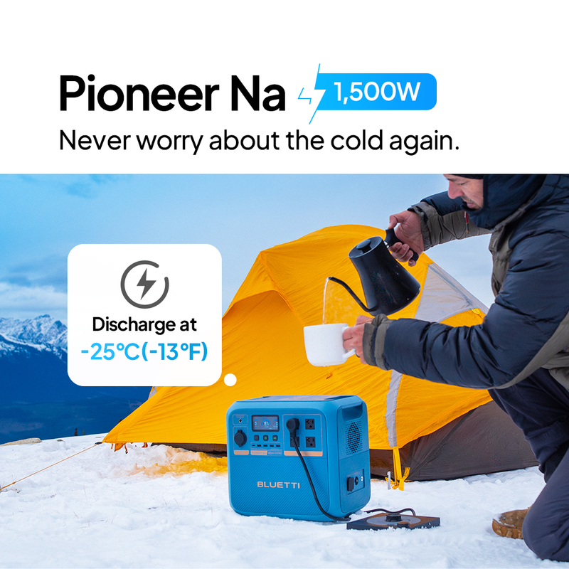 BLUETTI Pioneer Na(Sodium) Portable Power Station | 1,500W 900Wh