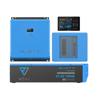 BLUETTI RV power system: 5000W inverter, 51.2V 100Ah LiFePO4 battery, and app control.
