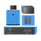 BLUETTI solar energy storage system with RV5 inverter, 100Ah LiFePO4 battery, and solar panels.
