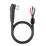Black SolarX 4K connection cable with 30A input wires for BLUETTI AC300