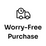 Truck with clock icon and 'Worry-Free Purchase' text, representing Seel shopping protection.