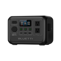 BLUETTI portable power station with 300W pure sine wave AC, 100W USB-C, 204.8Wh capacity.
