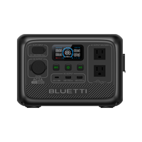 BLUETTI AC2A portable solar generator: 300W AC, USB-C, DC outputs, 204.8Wh.