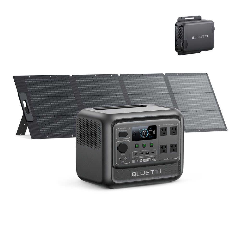 BLUETTI Elite 100 V2 portable power station 1800W with solar panels