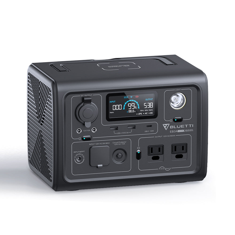 BLUETTI ポータブル電源 EB3A BLUETTI EB3A Portable Power Station For Camping | 600W 268Wh
