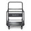 BLUETTI heavy-duty foldable trolley with logo, wheels, and grip handles for power station transport.
