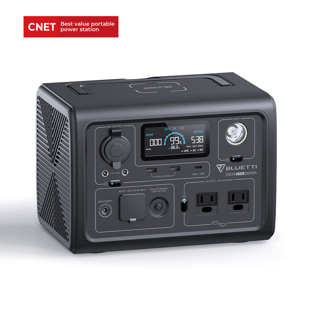 BLUETTI EB3A Portable Power Station For Camping | 600W 268Wh